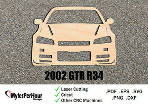 2002 GTR R34 - Files For CNC, Laser, Vinyl Machines, and More