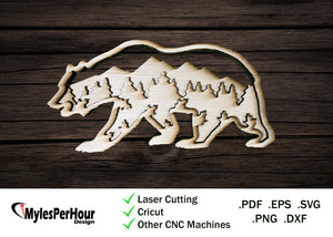 3D Bear - Files For CNC, Laser, Vinyl Machines, and More