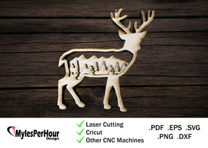 3D Deer - Files For CNC, Laser, Vinyl Machines, and More