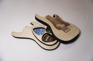 Electric Guitar Pick Holder – Wooden Guitar Pick Organizer