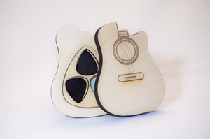 Acoustic Guitar Pick Holder – Wooden Guitar Pick Organizer