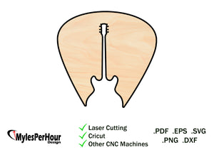 Guitar Pick Design - Files For CNC, Laser, Vinyl Machines, and More