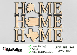 HOME State Bundle ALL 50 States! - Files For CNC, Laser, Vinyl Machines, and More