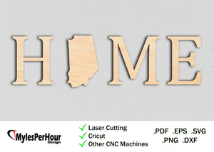 "Home" Indiana - Files For CNC, Laser, Vinyl Machines, and More