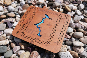 Coeur D'Alene Lake -  Lake Cribbage Board