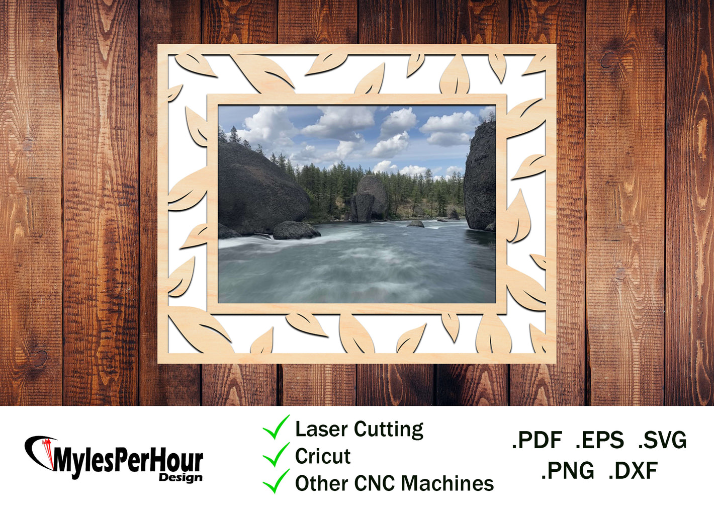 Leaf Picture Frame - Files For CNC, Laser, Vinyl Machines, and More