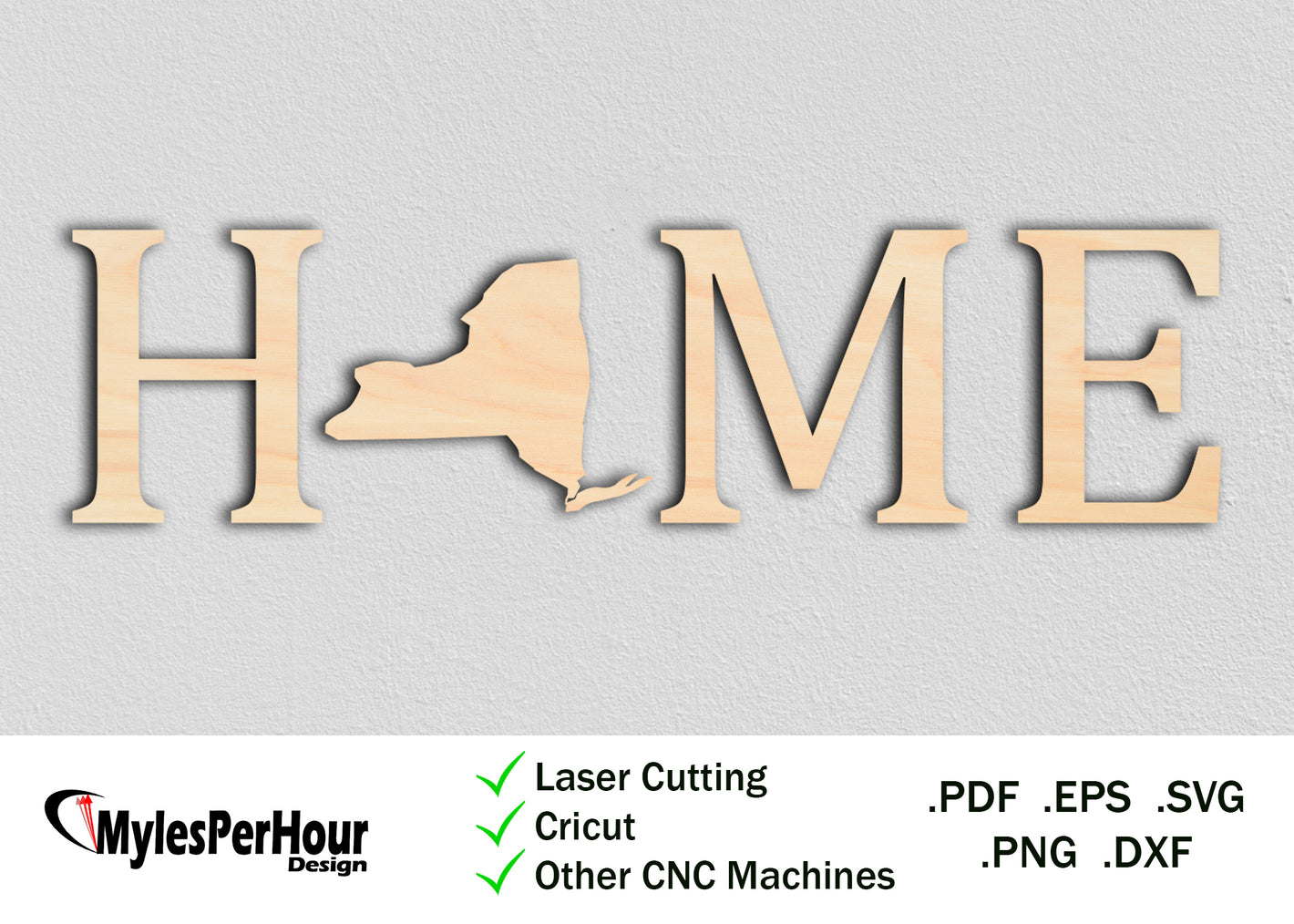 "Home" New York - Files For CNC, Laser, Vinyl Machines, and More