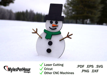 Snowman Craft Kit - Files For CNC, Laser, Vinyl Machines, and More