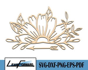 Spring Sunflower CNC Files